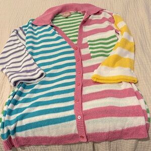 Show me Your Mumu Multicolor Striped Cardigan